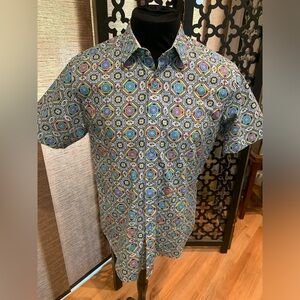 Robert Graham Short Sleeve Shirt Sz Medium
